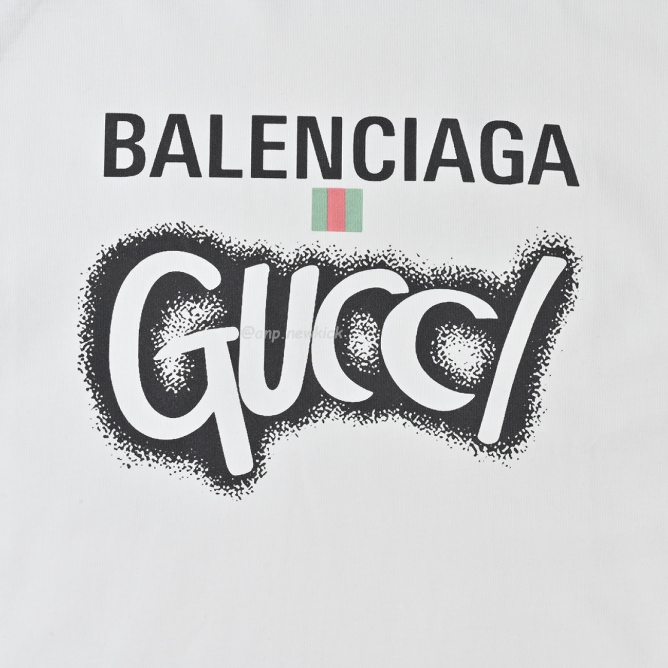 Balenciaga X Gucci Co Branded Double B Letter Printed Logo Printed Short Sleeved T Shirt (12) - newkick.vip